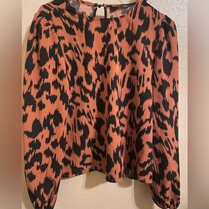 Orang/Black SHEIN BLOUSE 🖤